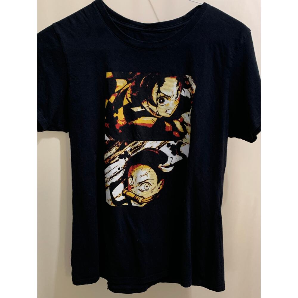 Slayer Demon Anime Loves Short Sleeve Graphic T-Shirt Black Size Medium